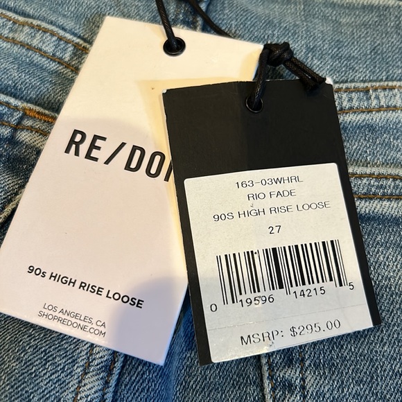 NWT RE/DONE 90’s high rise loose jeans in rio fade size 27 - Picture 10 of 16